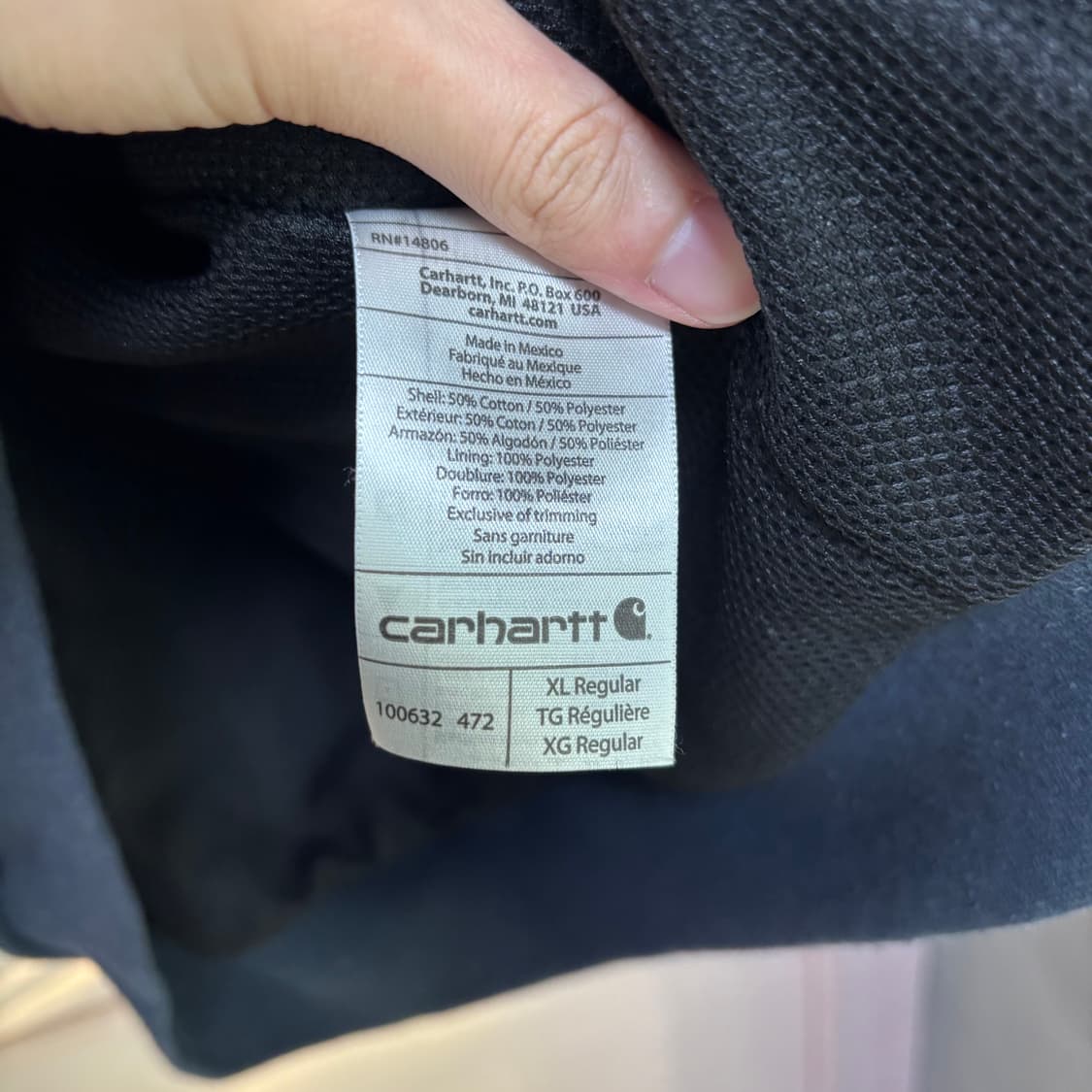 칼하트 써멀 후드집업 네이비 상품이미지3