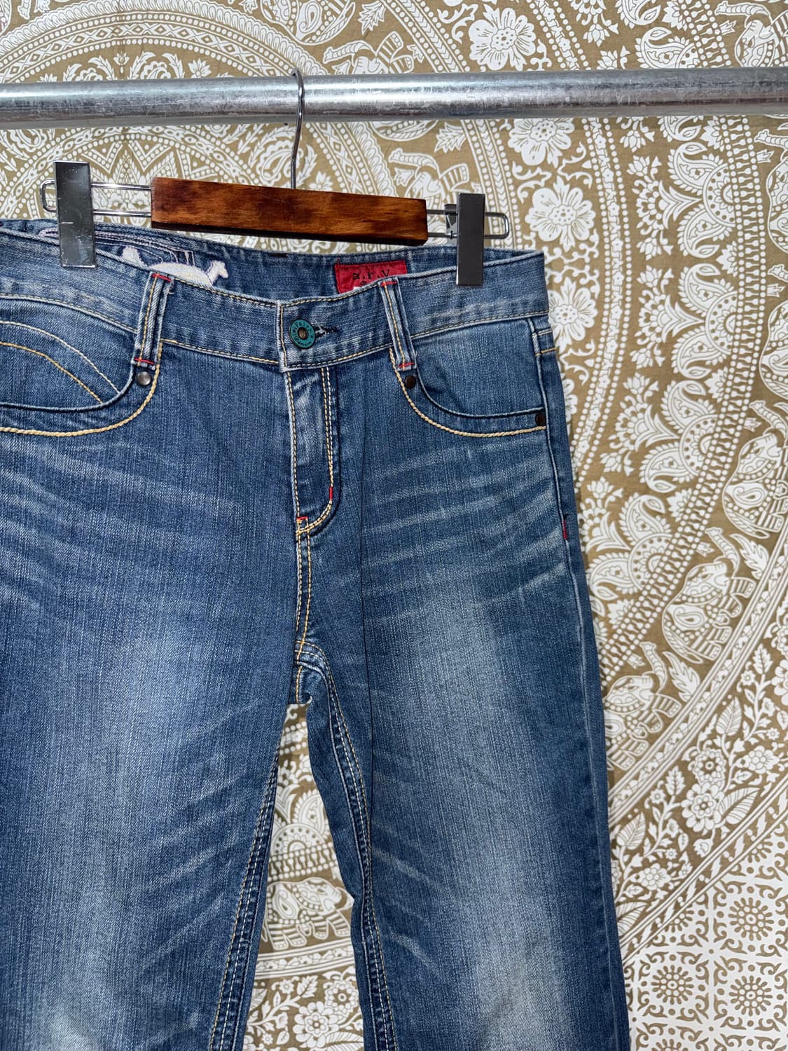 빈티지 패치 워싱 부츠컷 데님팬츠  상품이미지5