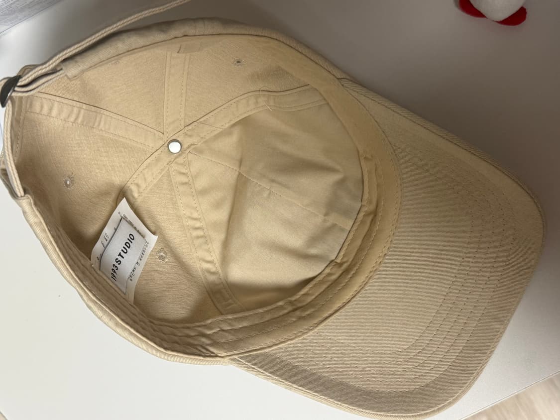 1993스튜디오 웨이브 로고 볼캡 베이지 상품이미지6