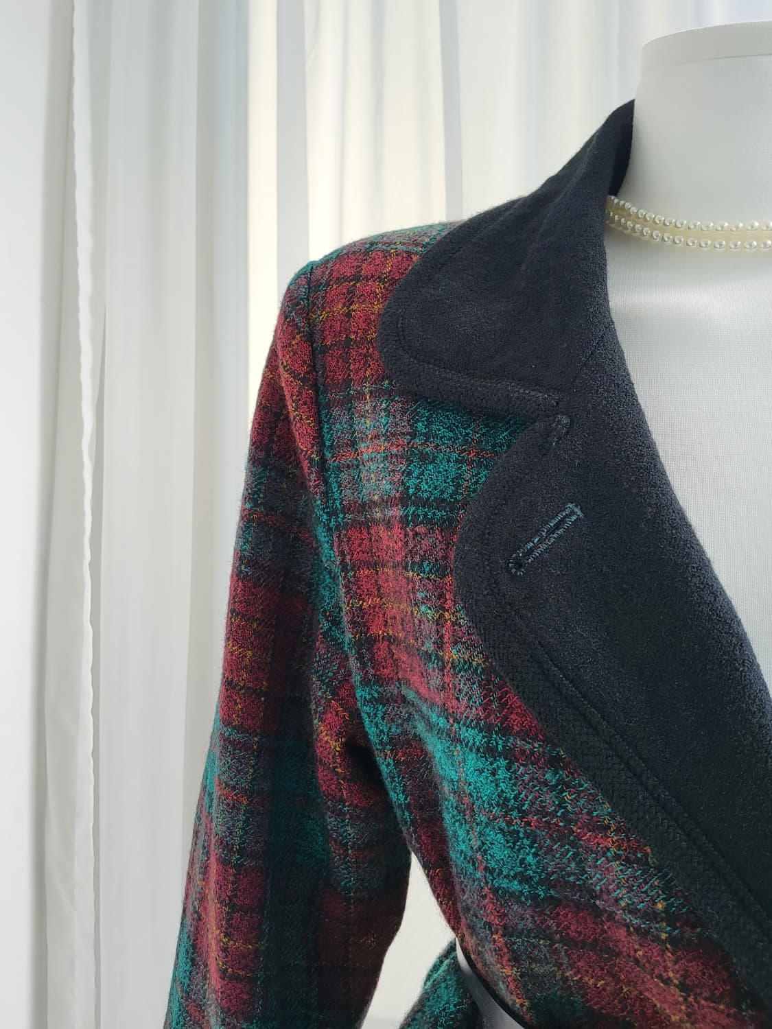 레트로 체크 자켓  상품이미지3