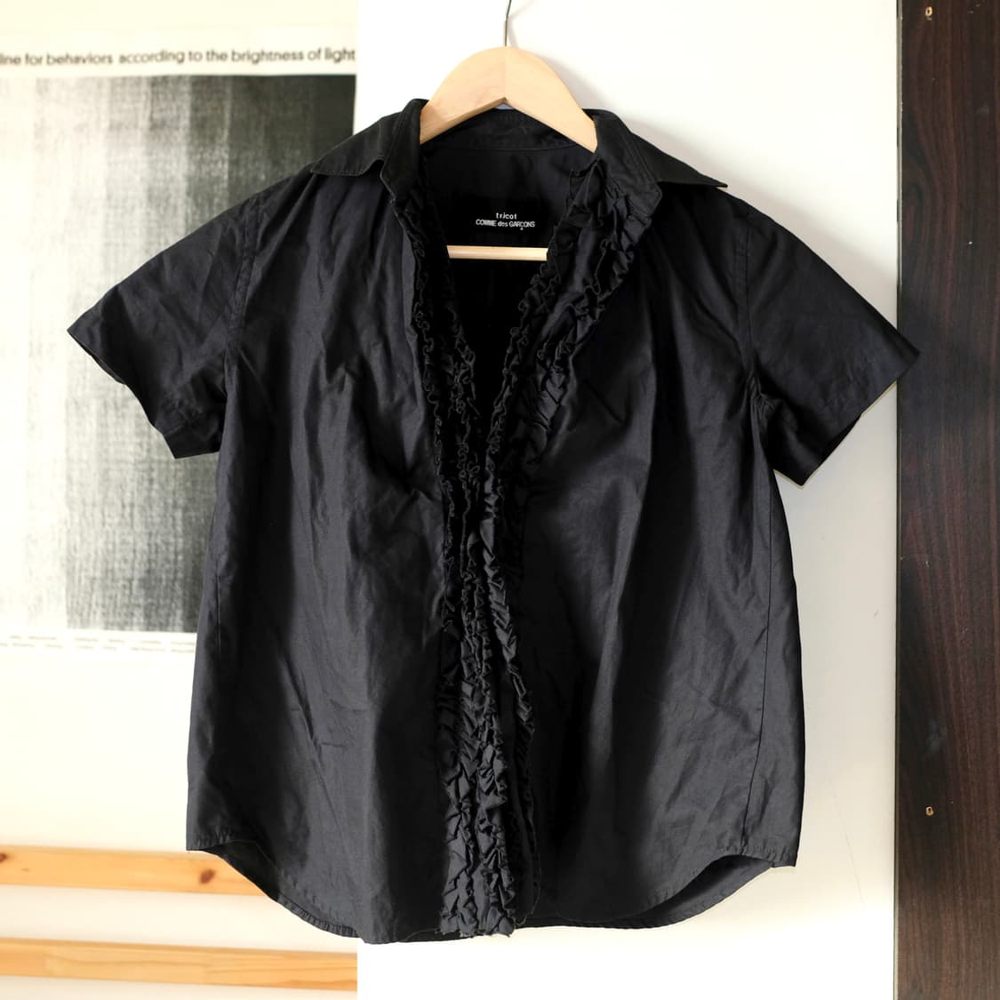 tricot 꼼데가르송 반팔 블라우스 블랙 xs 상품이미지4