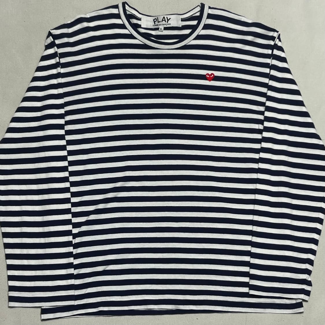 🫶🏻 꼼데가르송 Red Wappen Stripe 긴팔티 🫶🏻 상품이미지1
