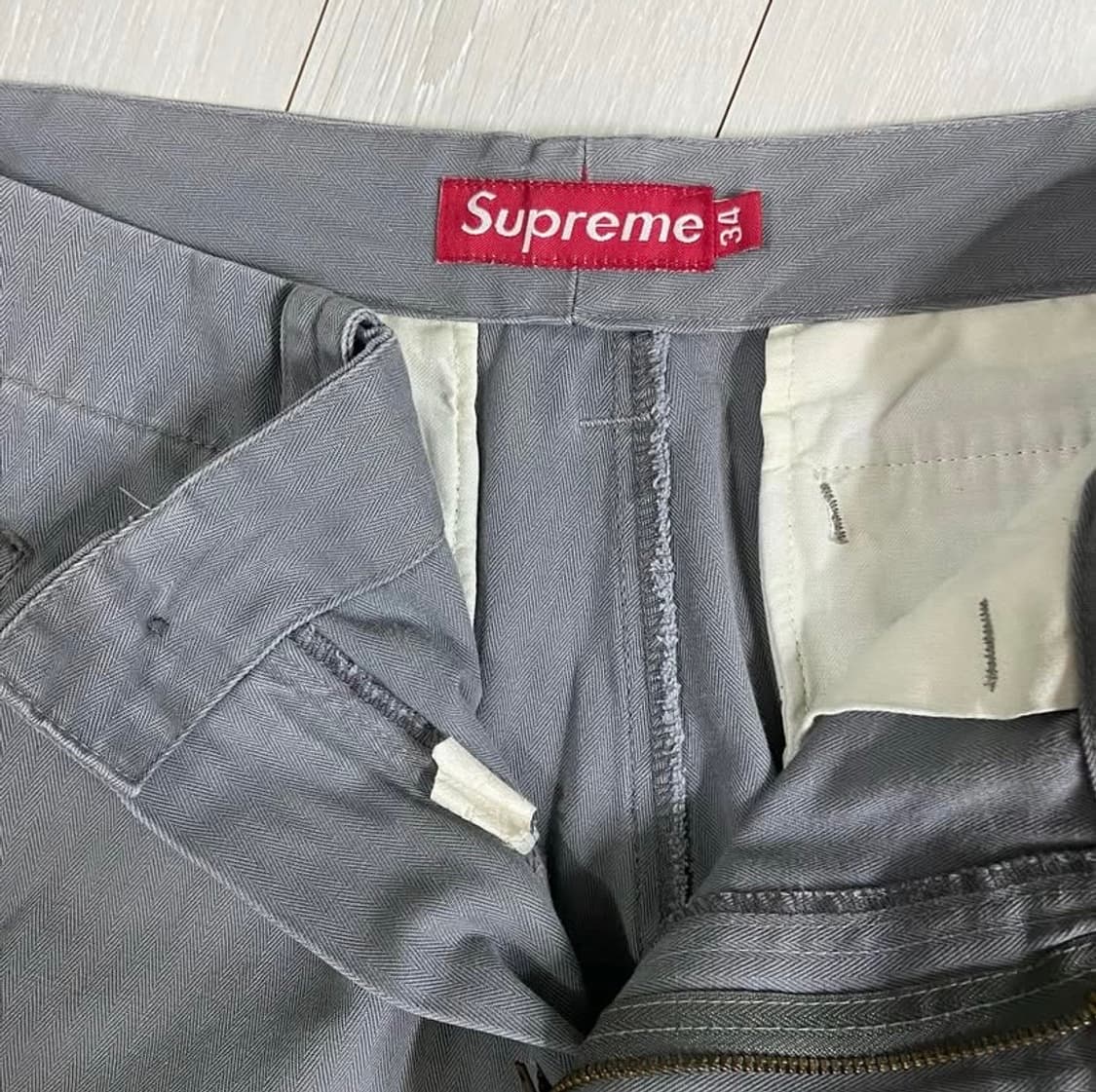 [34] 02 올드 슈프림 헤링본 카고 팬츠 상품이미지3