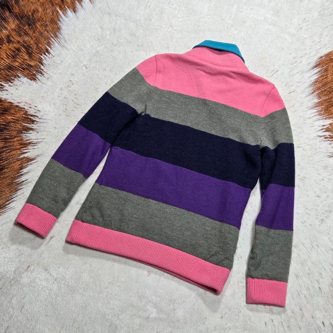 레노마 배색 반집업 니트 상품이미지5