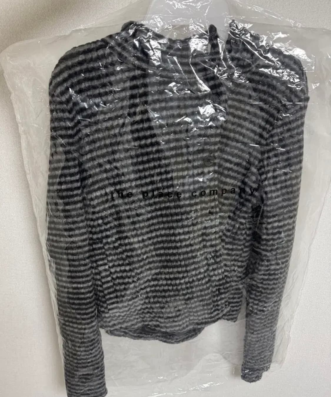 플레이스스튜디오 스트라이프 하이넥 후드 니트 가디건 상품이미지1