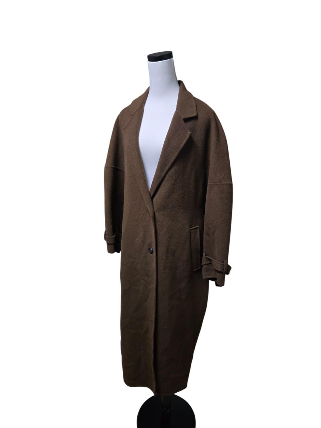시스템 캐시미어 혼방 브라운 코트 상품이미지3