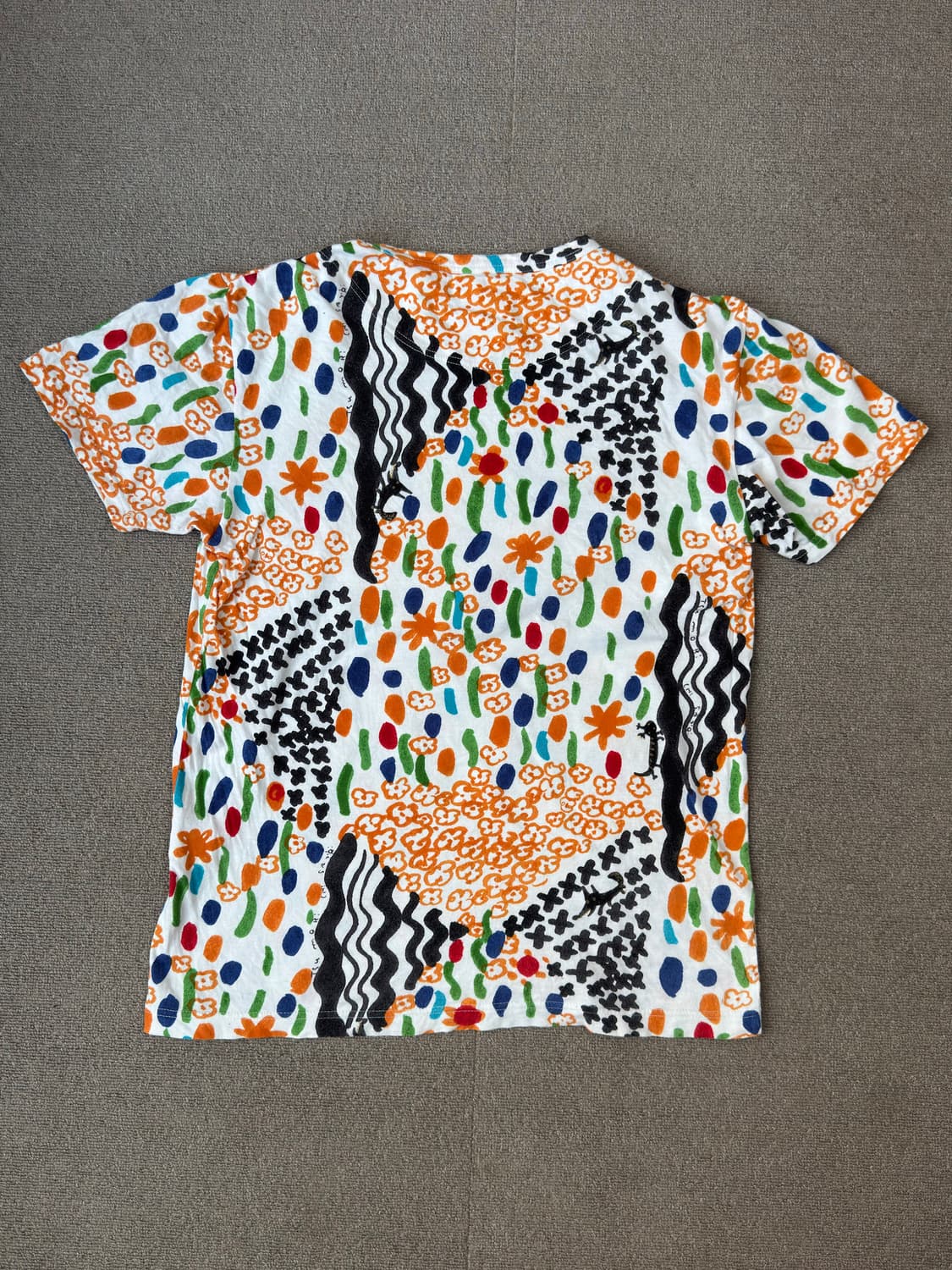 츠모리 치사토 멀티 컬러 아카이브 아트 프린트 티셔츠 상품이미지5