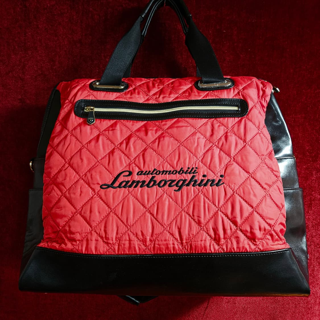 (미사용)람보르기니 x SGF67 슈페리얼  소가죽 퀄팅 보스턴백 상품이미지2