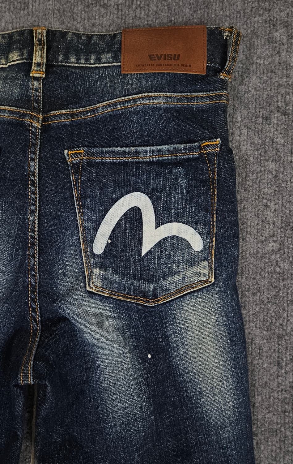 에비수 페인팅 다크블루 팬츠(급처) 상품이미지4