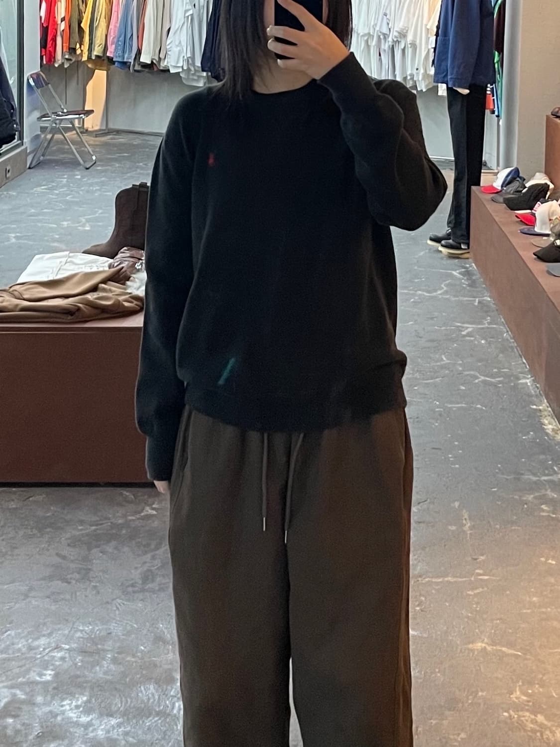 폴로 랄프로렌 크루넥 블랙 맨투맨 H1337 상품이미지1