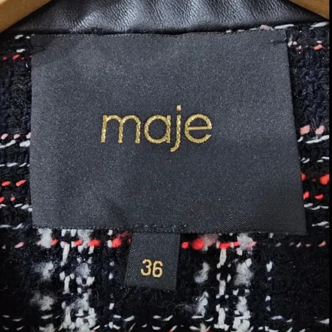 마쥬 트위드 자켓 블랙 ~55 상품이미지5