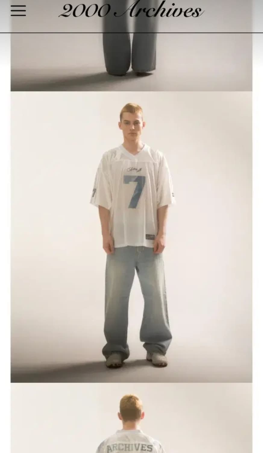 2000 Archives 데님 풋볼 티셔츠 7 아카이브 아카이브스 코어 상품이미지5