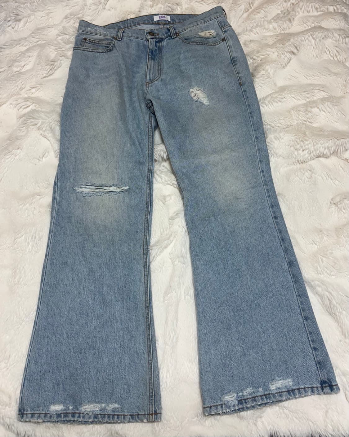 ERL 디스트레스 플레어 데님 진 / XL 상품이미지3