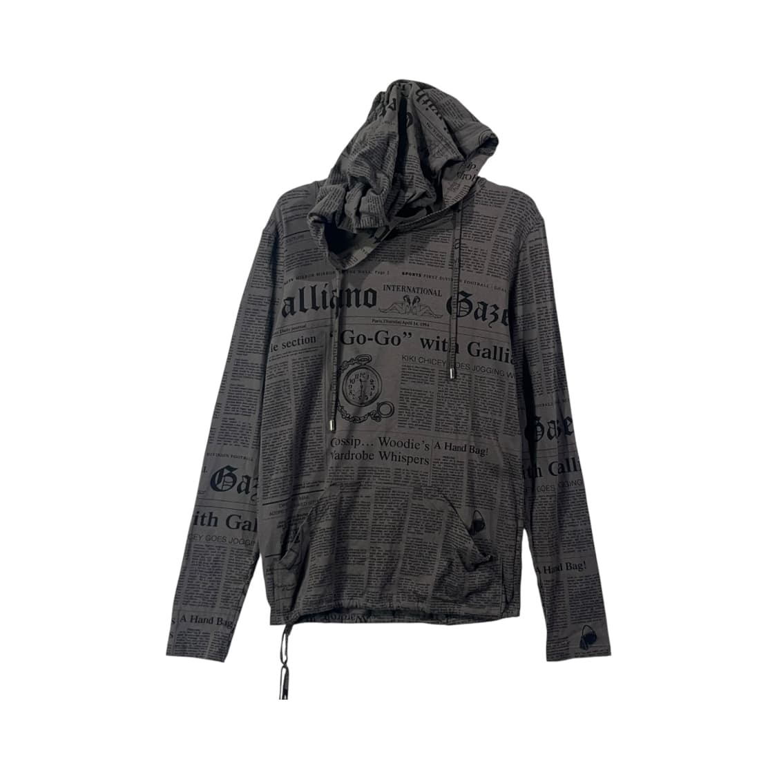[John Galliano] 00s 존갈리아노 펑크 뉴스페이퍼 후드티 상품이미지1
