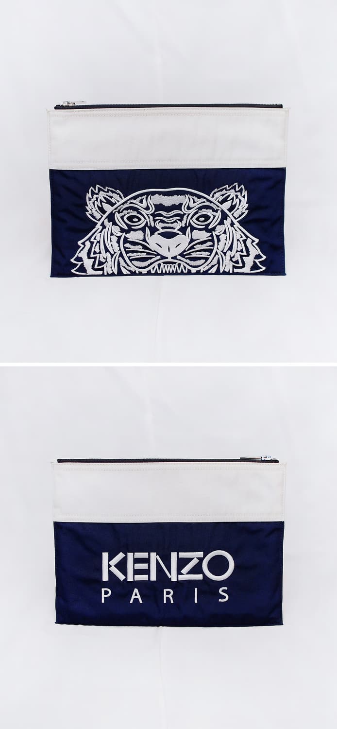 겐조 (KENZO) 컬러블럭 타이거 레터링 양면 로고 클러치백 상품이미지2
