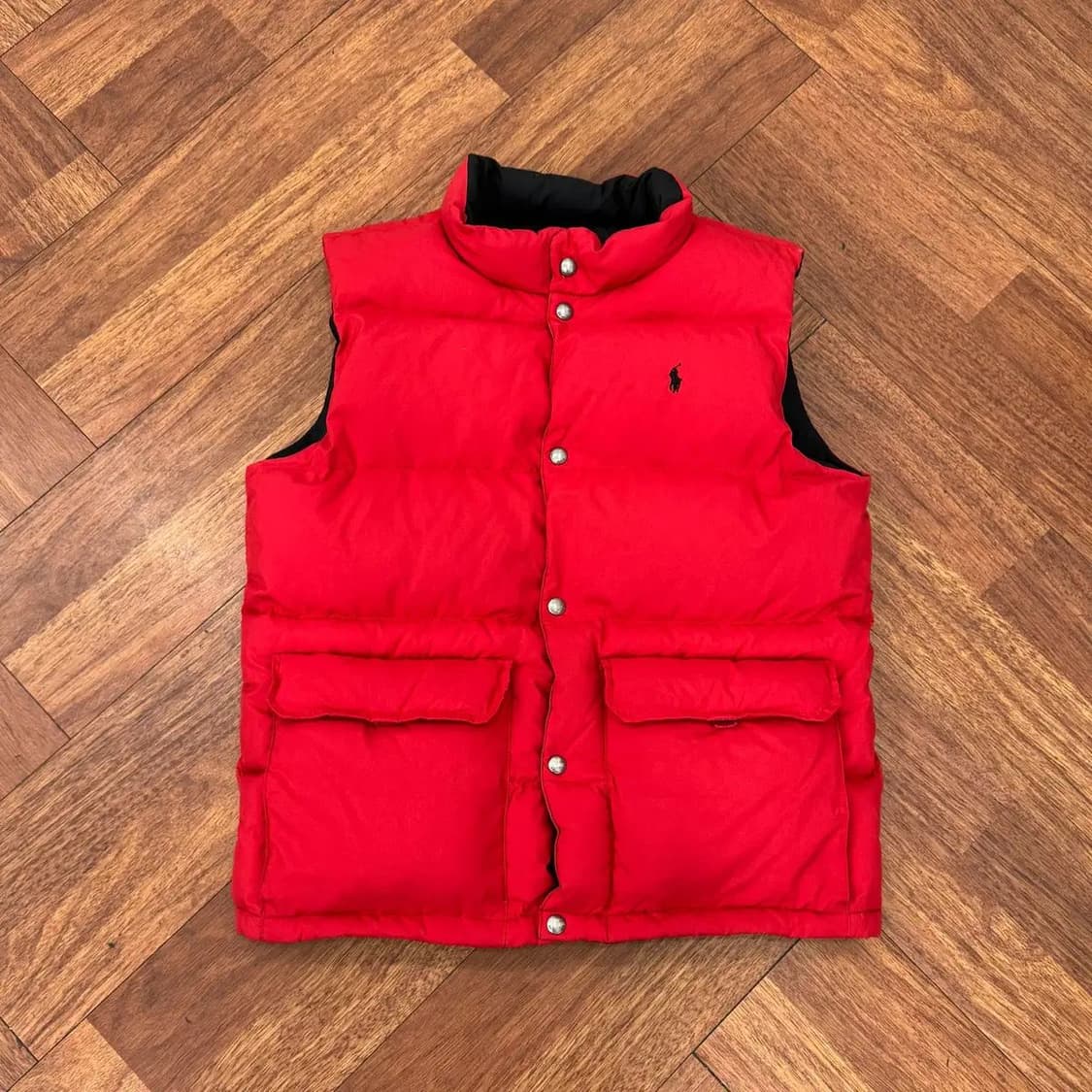 95~100 폴로 랄프로렌 리버시블 양면 패딩 조끼 베스트  상품이미지1
