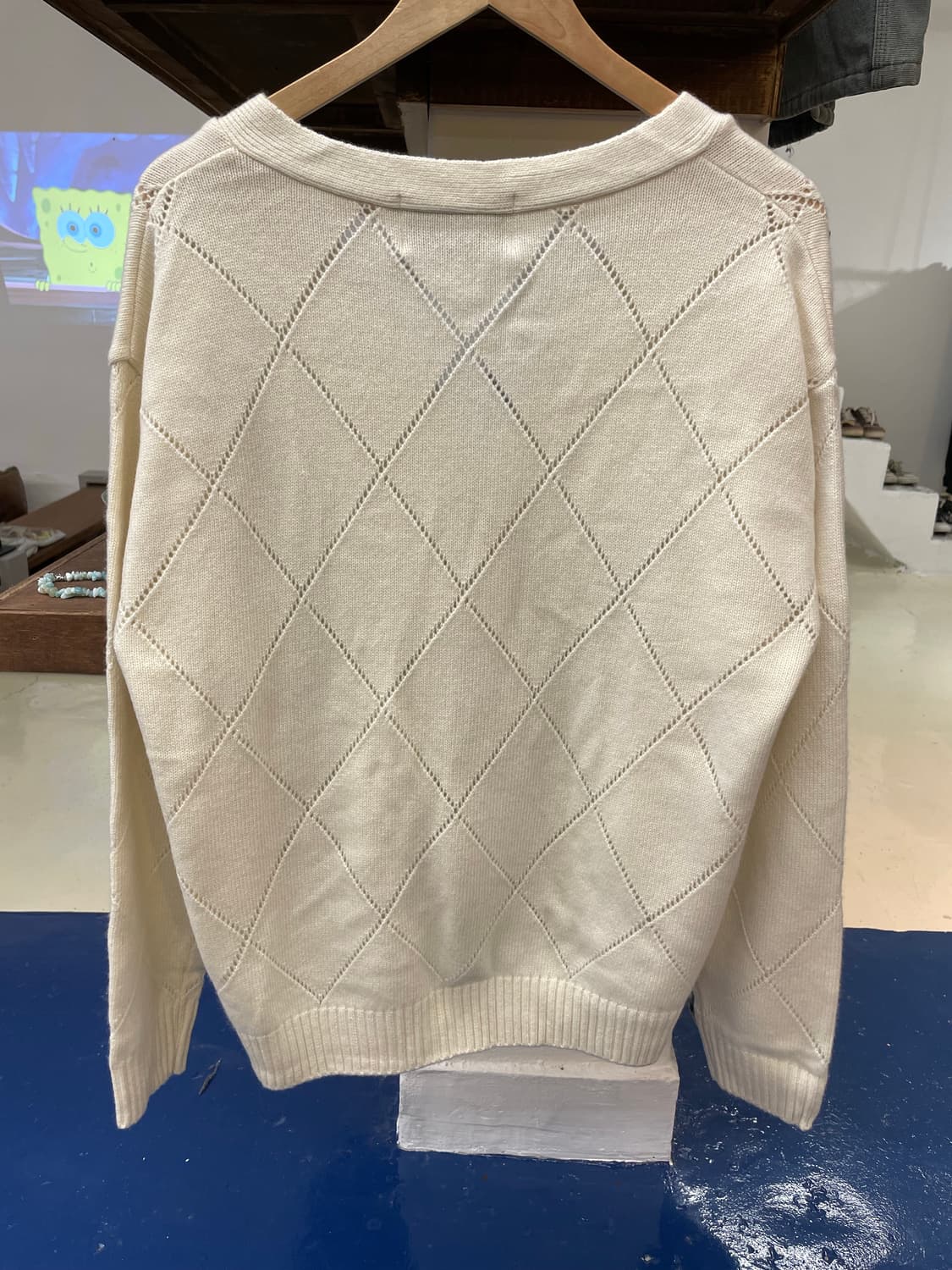 TONYWACK 토니웩 펀칭 아가일 가디건 상품이미지6