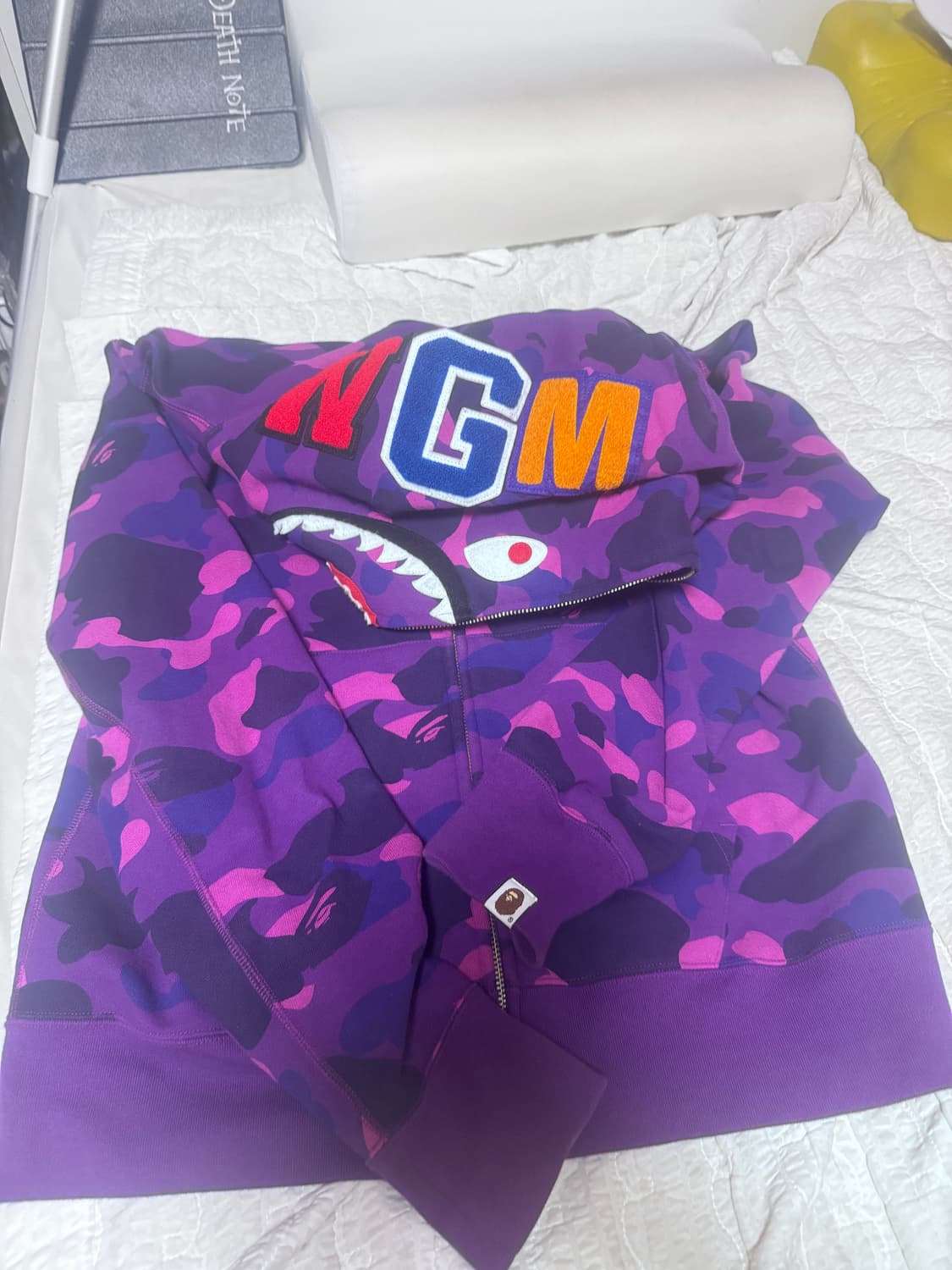 L) 베이프 샤크 퍼플후드집업 정품 상품이미지1