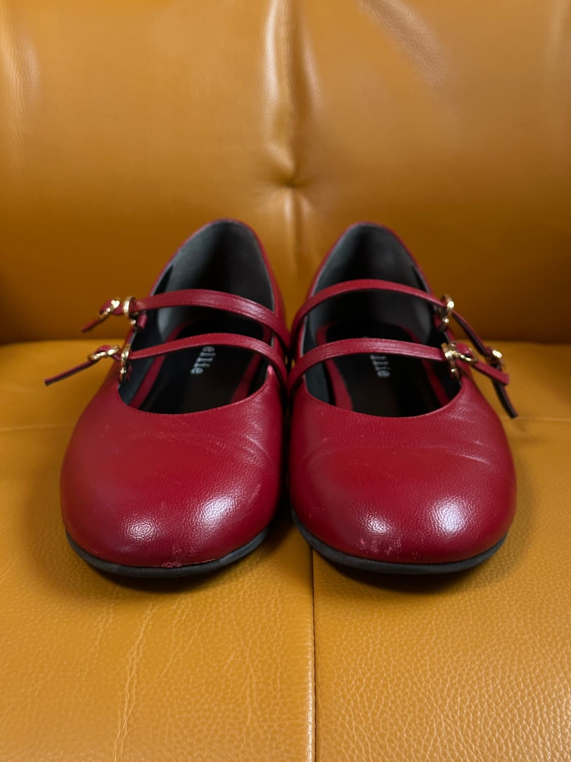 Amelie 아멜리에 Anthea 양가죽 메리제인 레드 250 상품이미지6