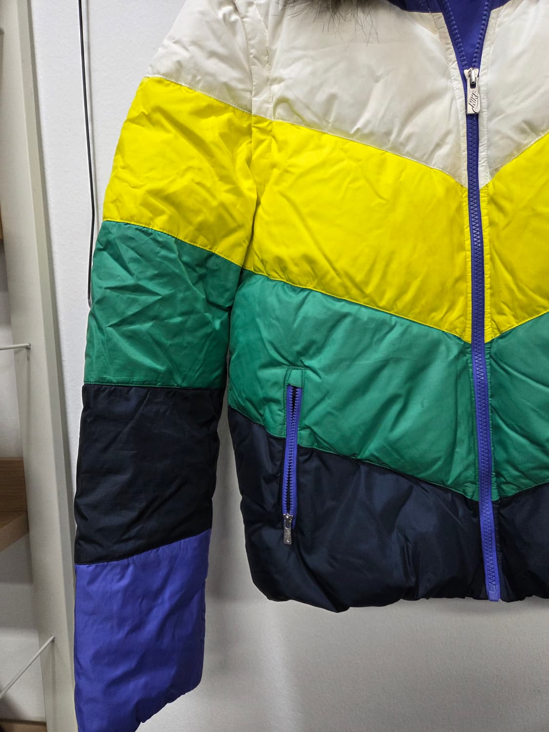 나이키 컬러 블록 후드 덕다운 패딩 점퍼 & 베스트(조끼) 남녀공용 상품이미지3