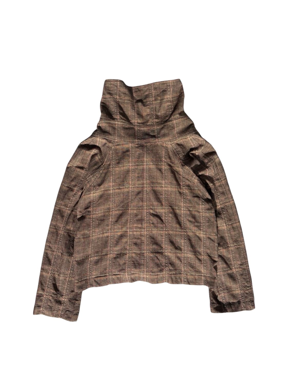 Plaid Wide Collar 2-Way Jacket 상품이미지8