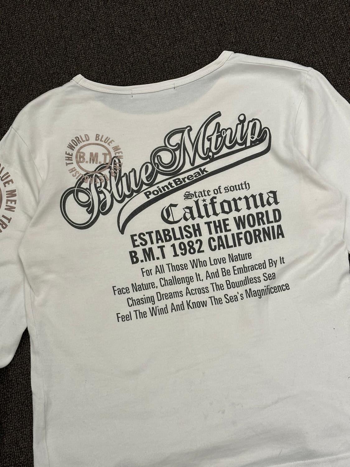 M)Japanese vintage 여성 프린팅 화이트 롱슬리브 상품이미지9