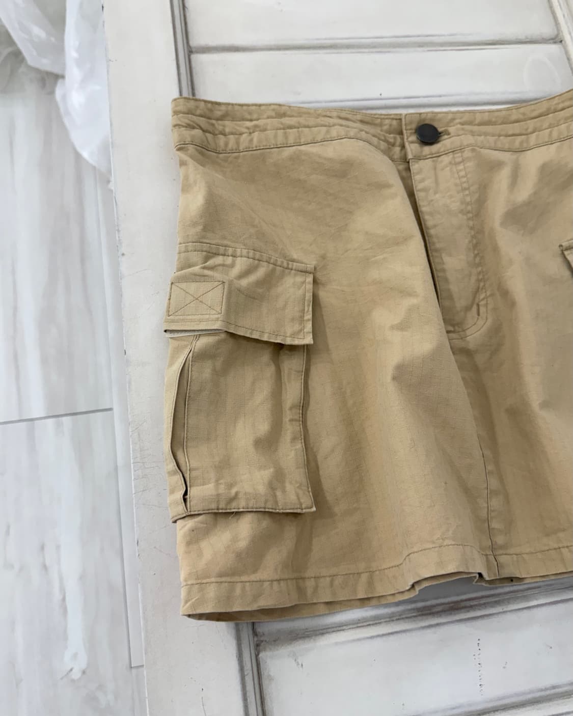 Y2k beige cargo mini skirt 상품이미지7