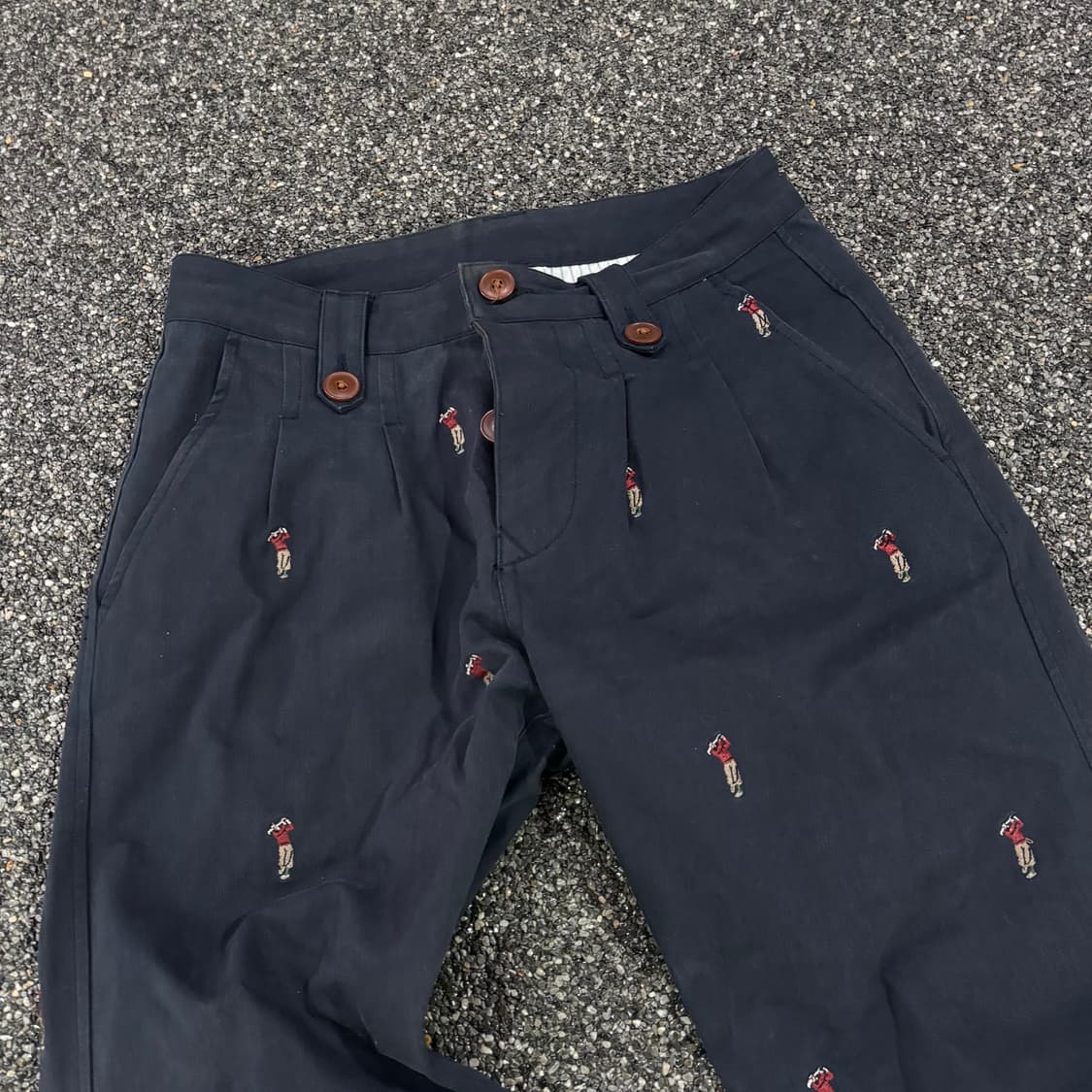 Marshell artist 골프 자수 네이비 코튼 팬츠 상품이미지2