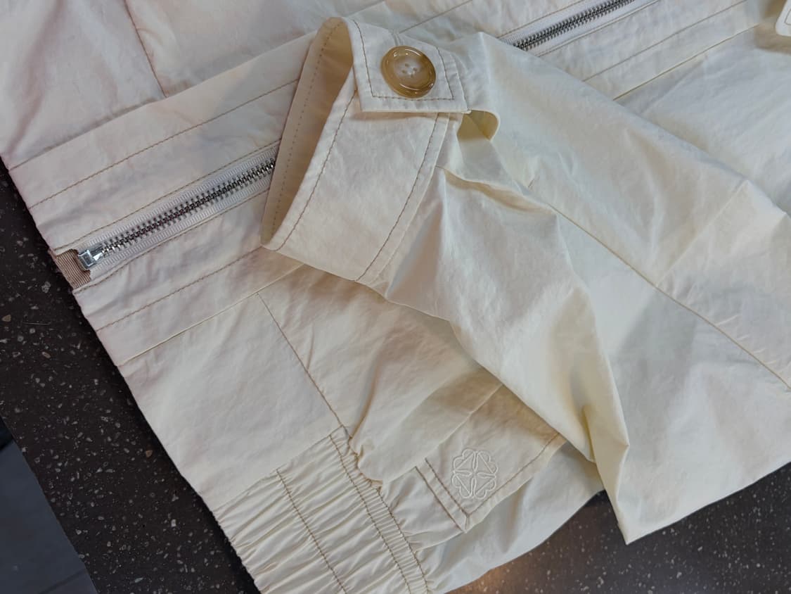 컨디션 최상) 앳코너 스티치 봄버 자켓 아이보리 점퍼 상품이미지5