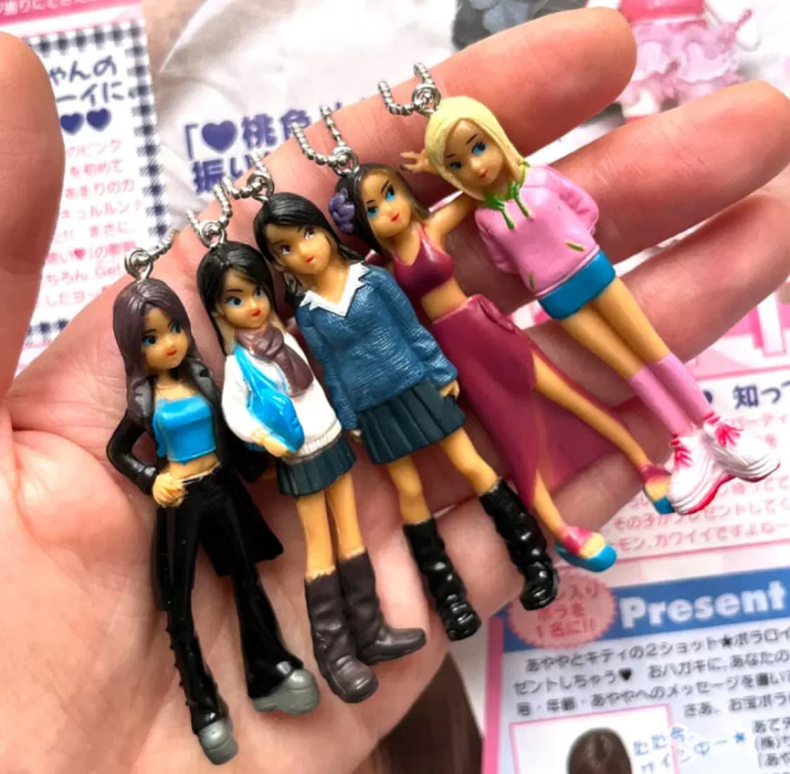 [고전] 빈티지 네오리카 걸즈 갸루 키링 6종 상품이미지1