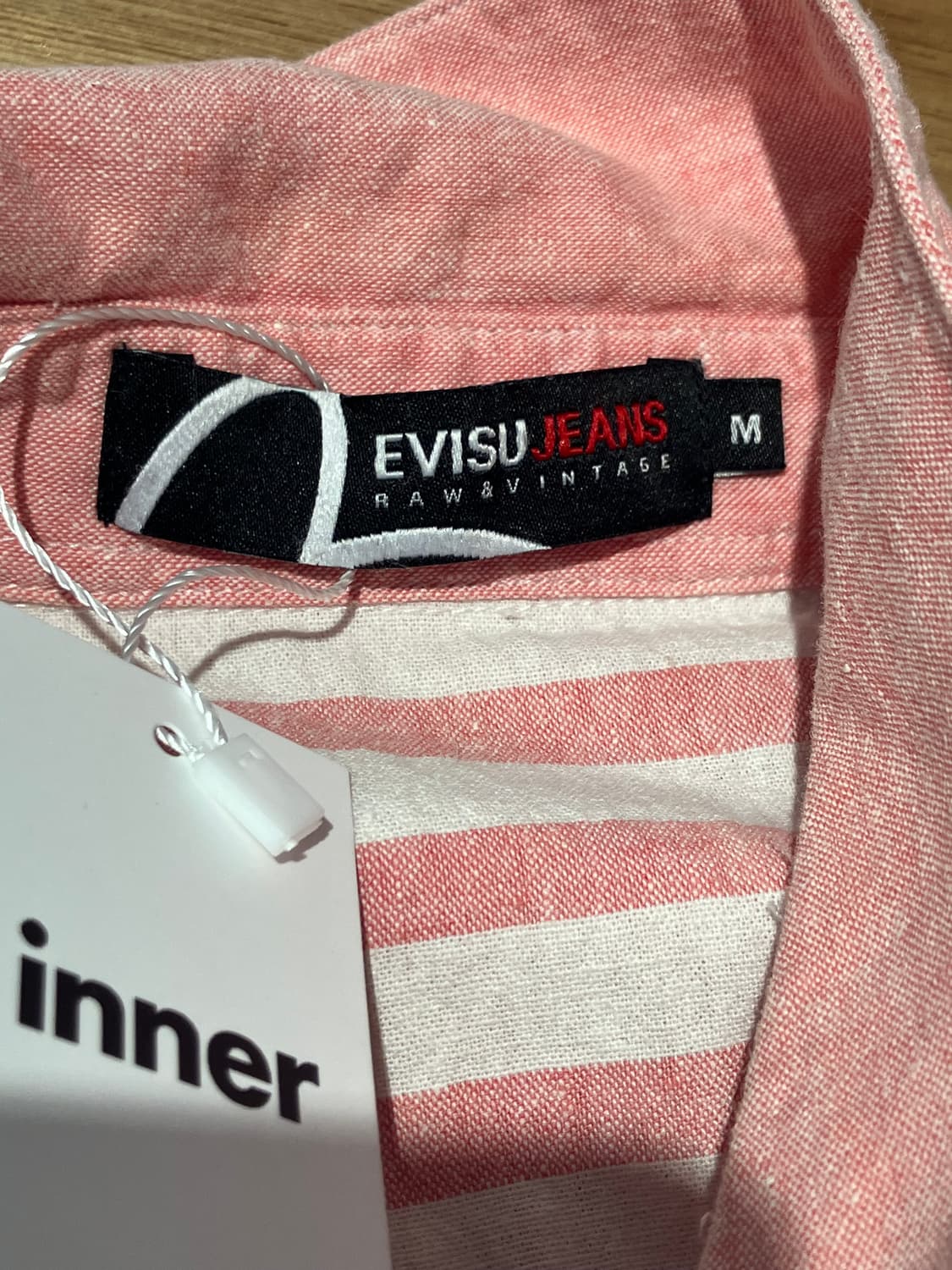 Evisu Jeans 배색 스트라이프 셔츠 M 상품이미지5