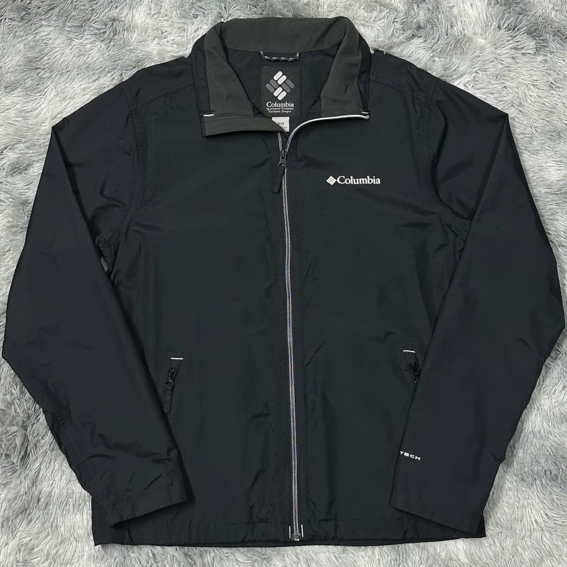 컬럼비아 나일론 바람막이 블랙 상품이미지1