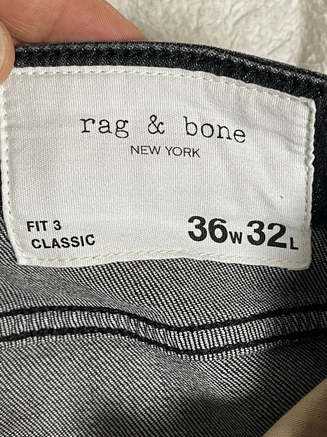 랙앤본(rag&bone)데님 팬츠 MUNICH Black W36 /L32 상품이미지7