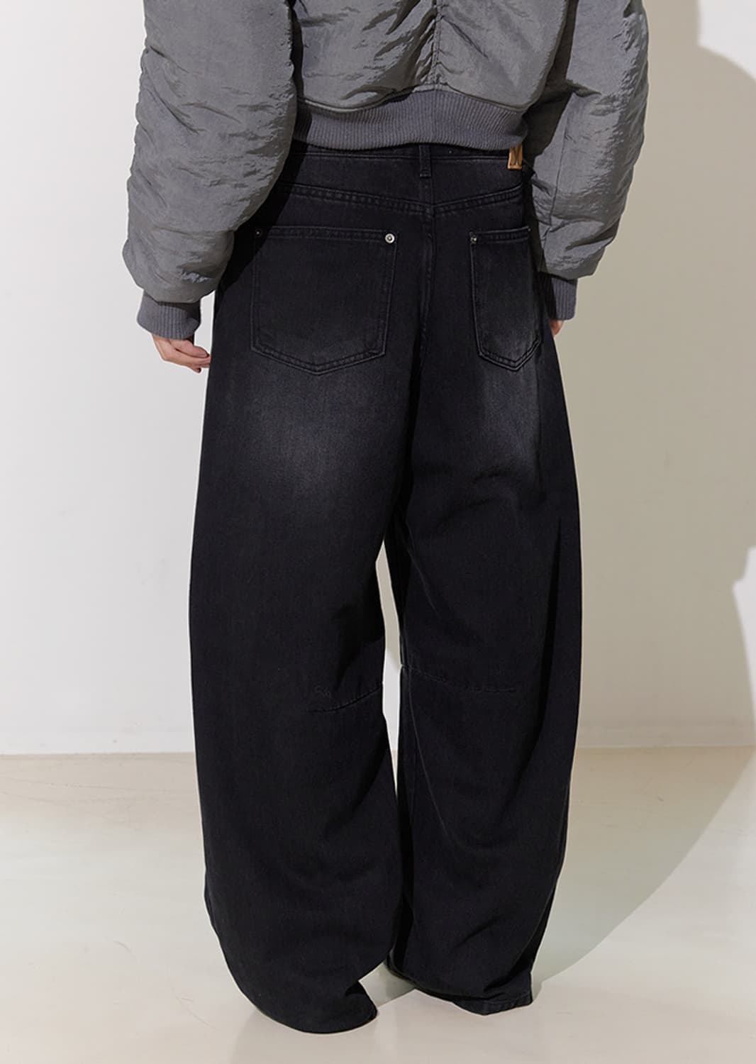 세이스라 saysra 스트링 워시드 데님 팬츠 블랙 상품이미지5