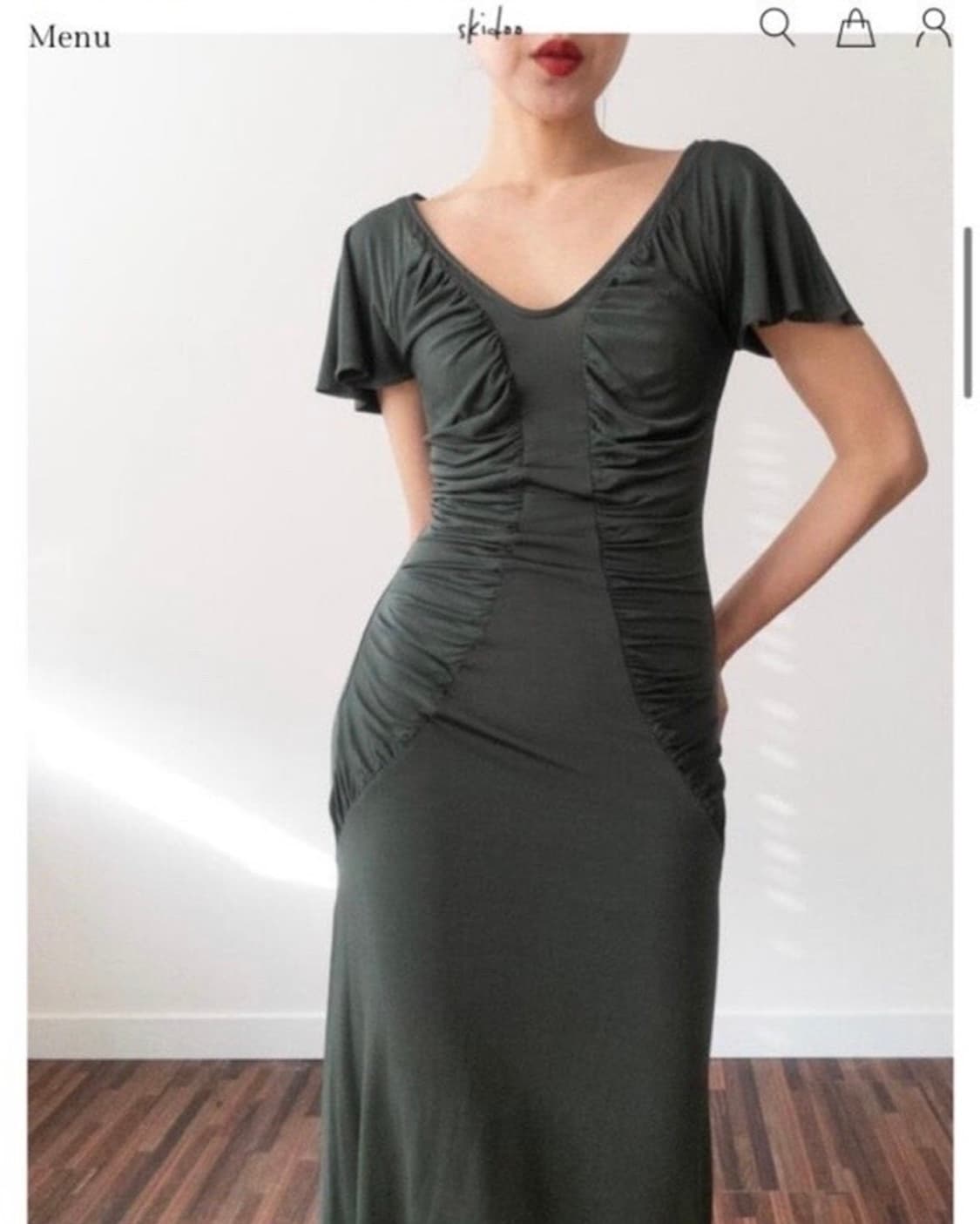 JUST CAVALLI 이탈리 레이온 셔링 롱원피스 여름원피스 상품이미지2