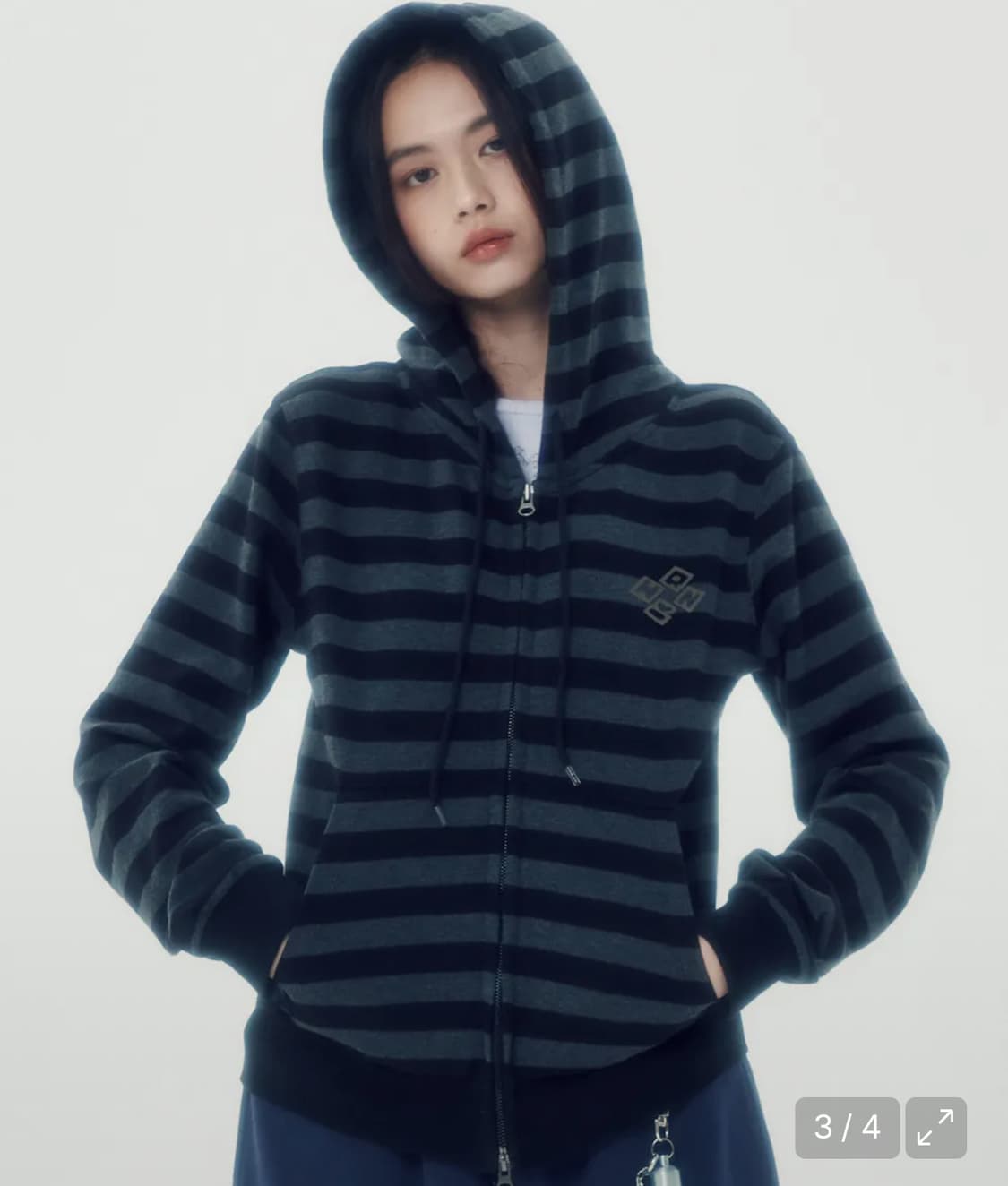 러닝하이 스트라이프 집업 상품이미지1