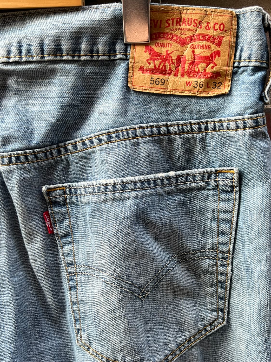 [36x32] 리바이스 569 루즈 스트레이트 Y2K 데님 팬츠 상품이미지8