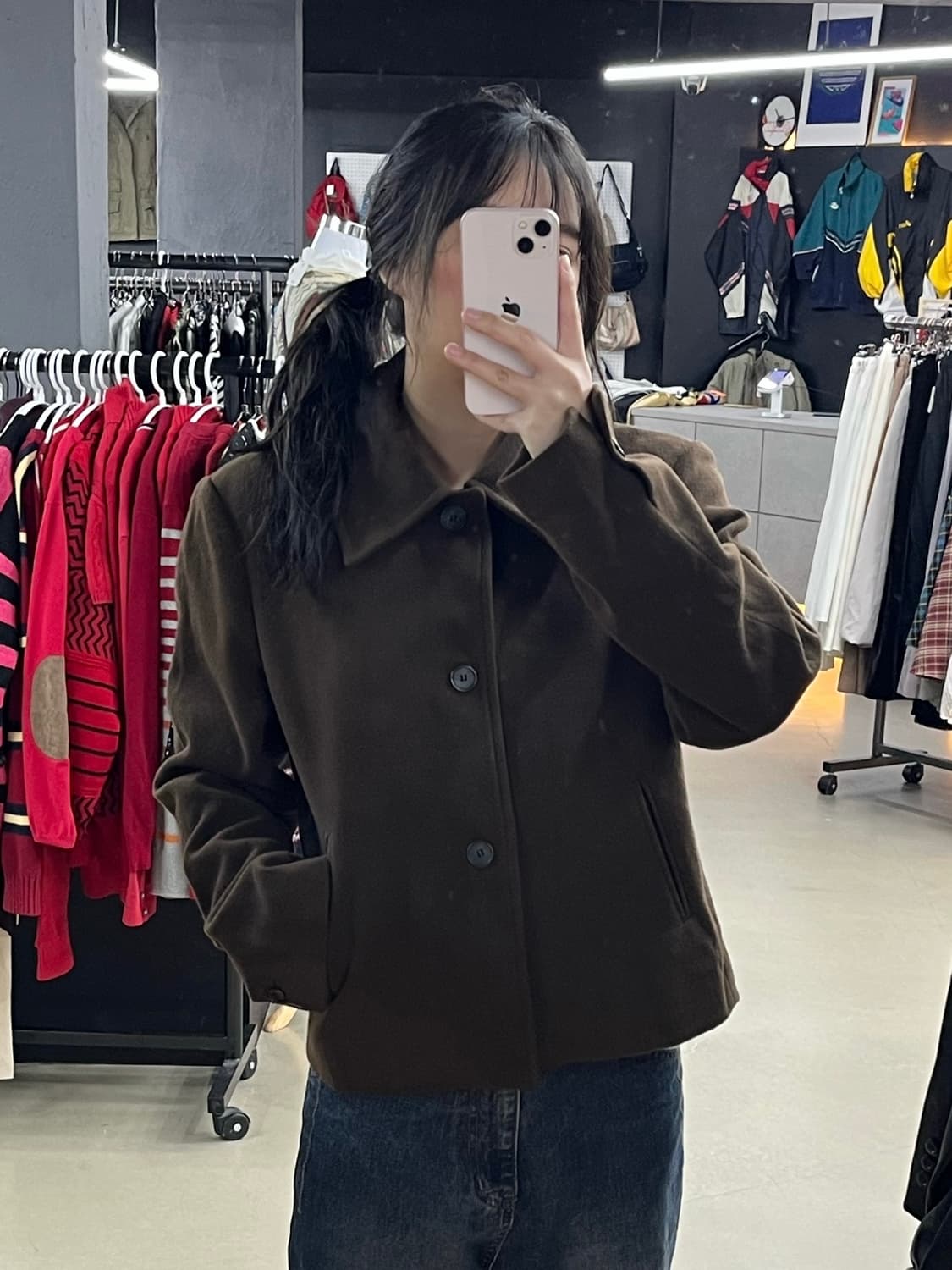 브라운 숏 코트 상품이미지1