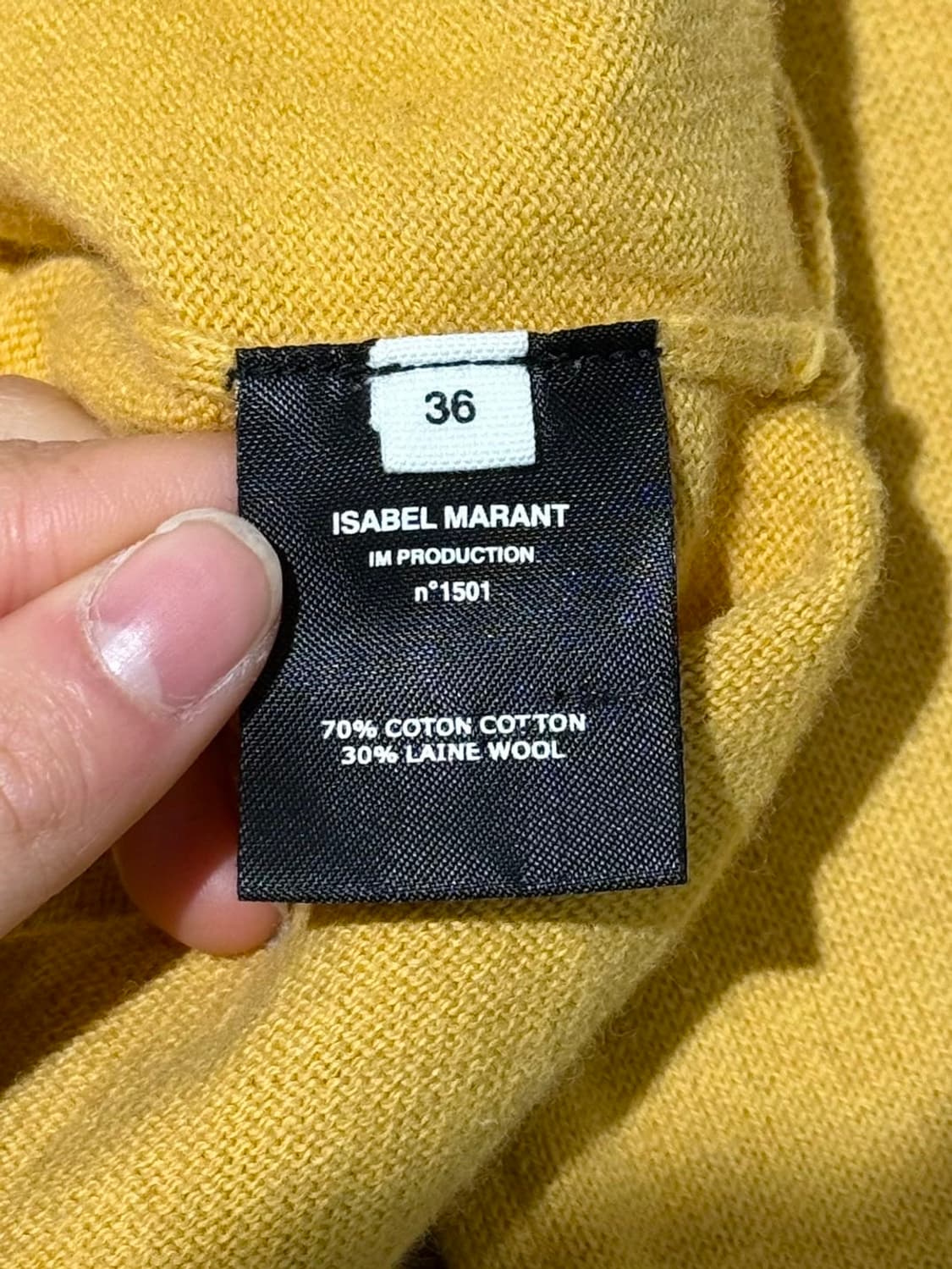 이자벨마랑 에뚜왈 옐로우 울 블렌드 사이드 슬릿 니트 상품이미지8