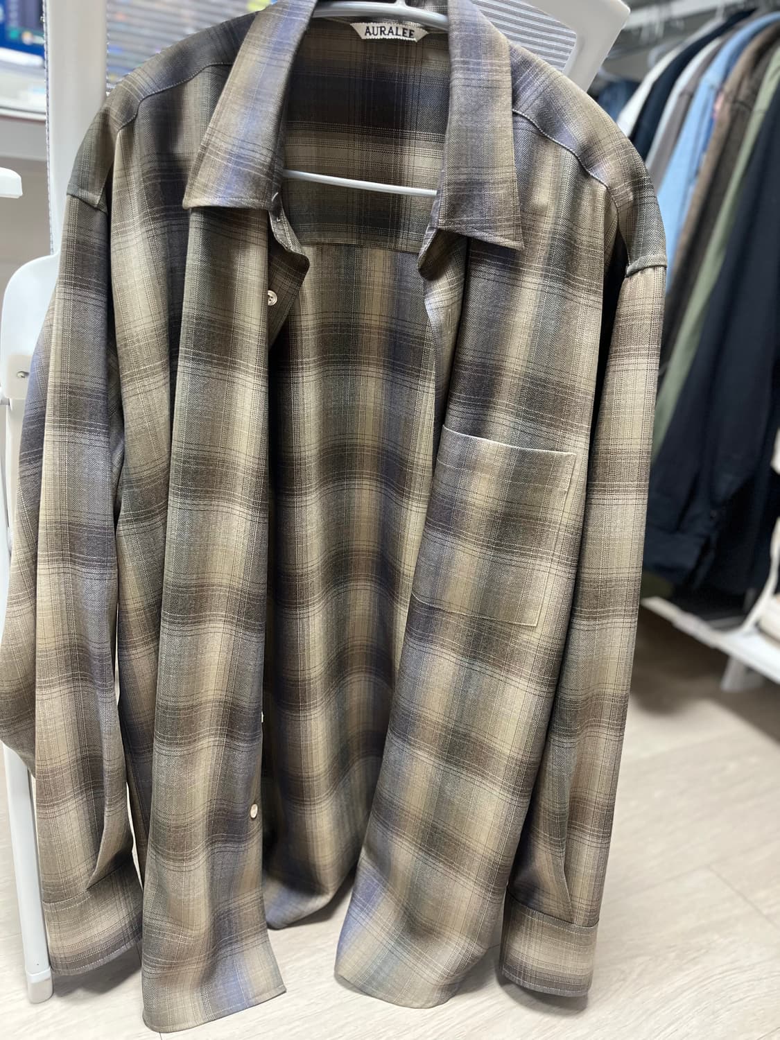 오라리 체크셔츠 4사이즈 상품이미지1