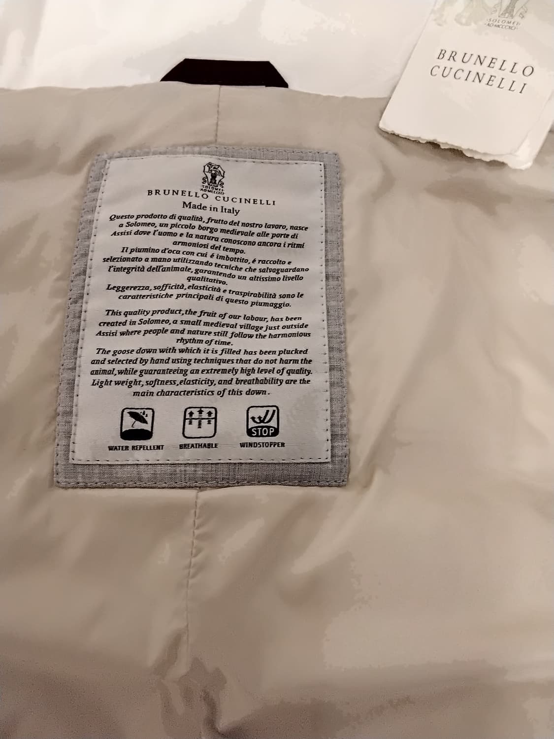 새상품 브루넬로 쿠치넬리  패딩조끼 L  상품이미지8