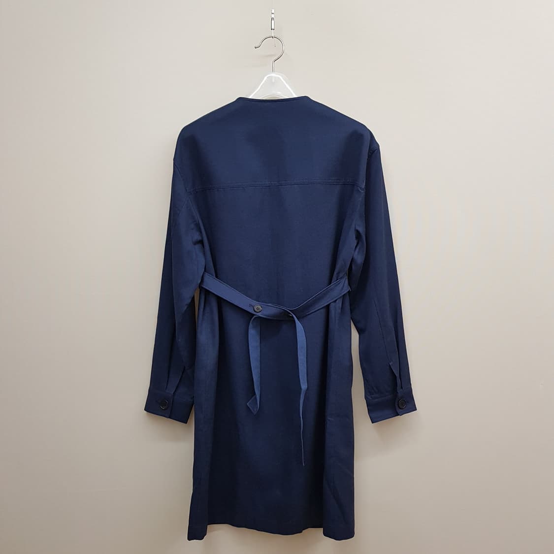 구호 플러스  노카라 벨트 원피스 코트 1사이즈 상품이미지4