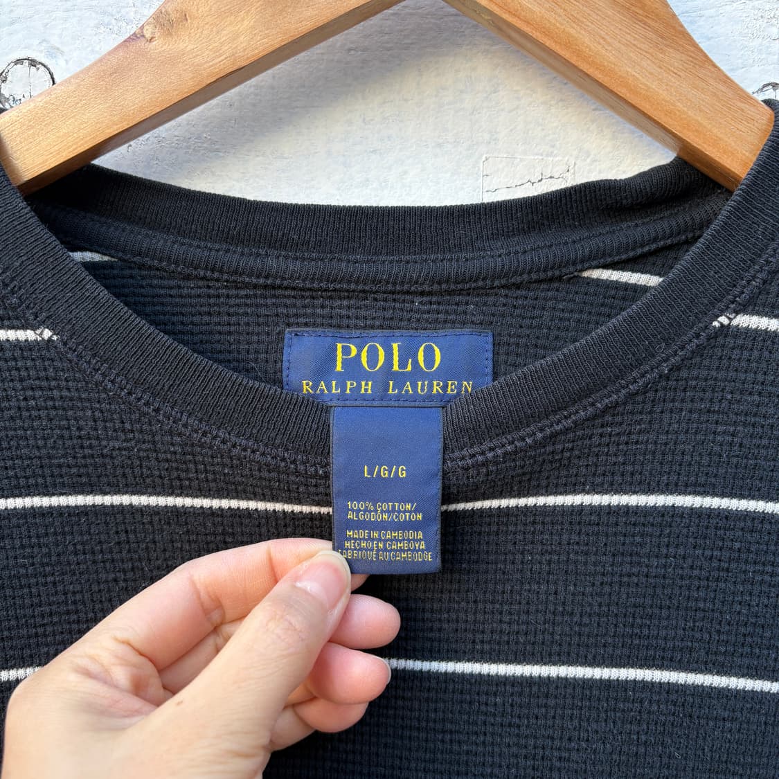 Polo 폴로 스트라이프 와플티 롱슬리브 상품이미지6