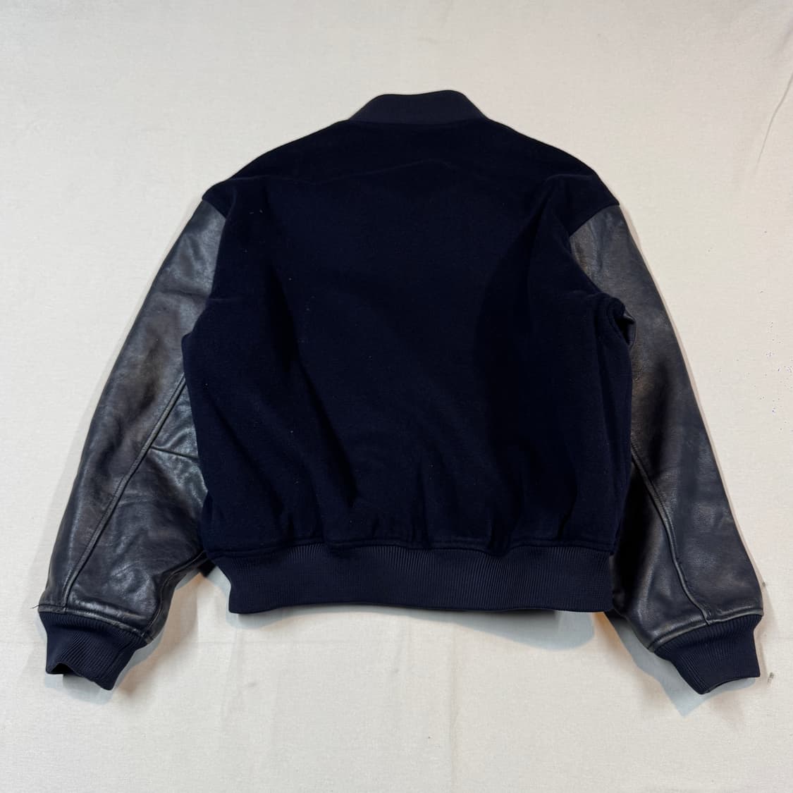 XL) 폴로 랄프로렌 네이비 소가죽 울 바시티 자켓 상품이미지6