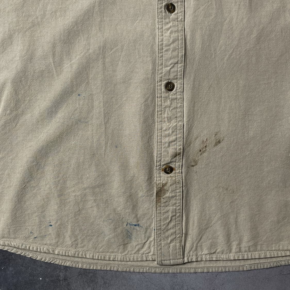 CARHARTT 칼하트 빈티지 베이지 코튼 워크 반팔 셔츠 A00793 상품이미지5