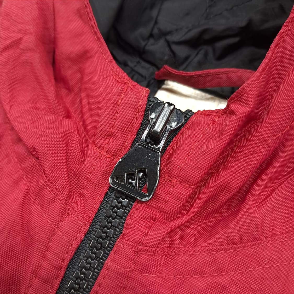 CN893 L 아디다스 레드 블랙 컬러블록 후드 자켓 점퍼 상품이미지7