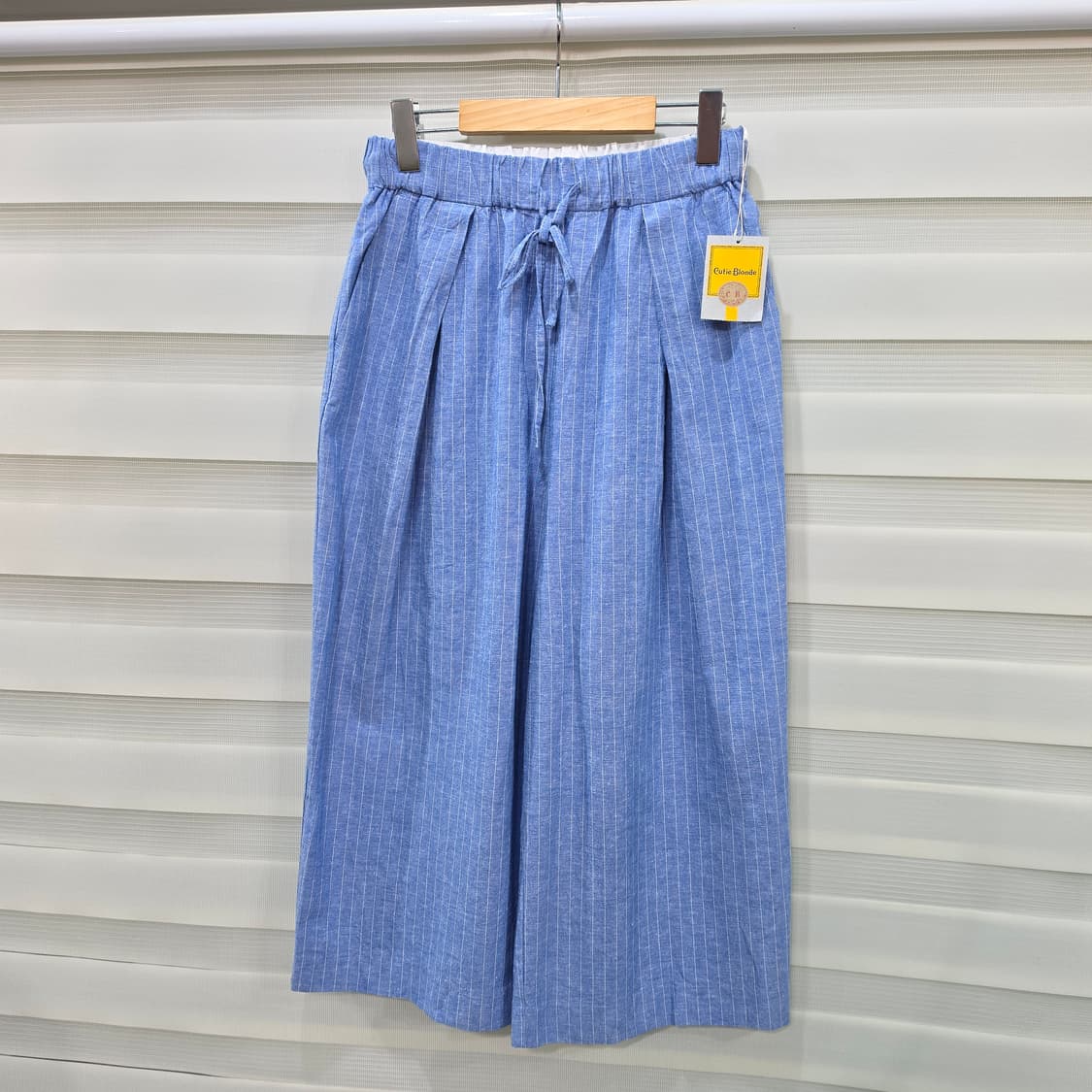 일본 Cutie Blonde 린넨 와이드 크롭팬츠- 우먼L 상품이미지1