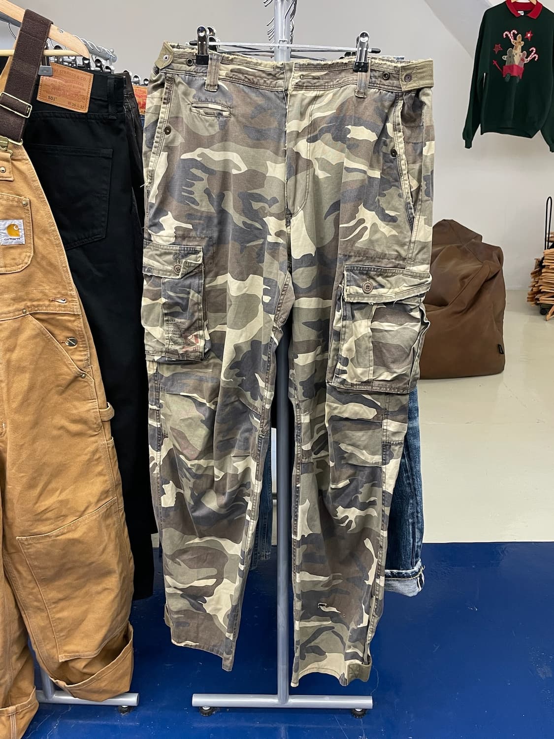 River island 밀리터리 카모 카고 팬츠 상품이미지4