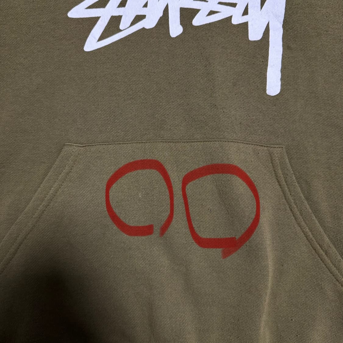 빈티지 90s USA 스투스 올리브 스웻후드 상품이미지5