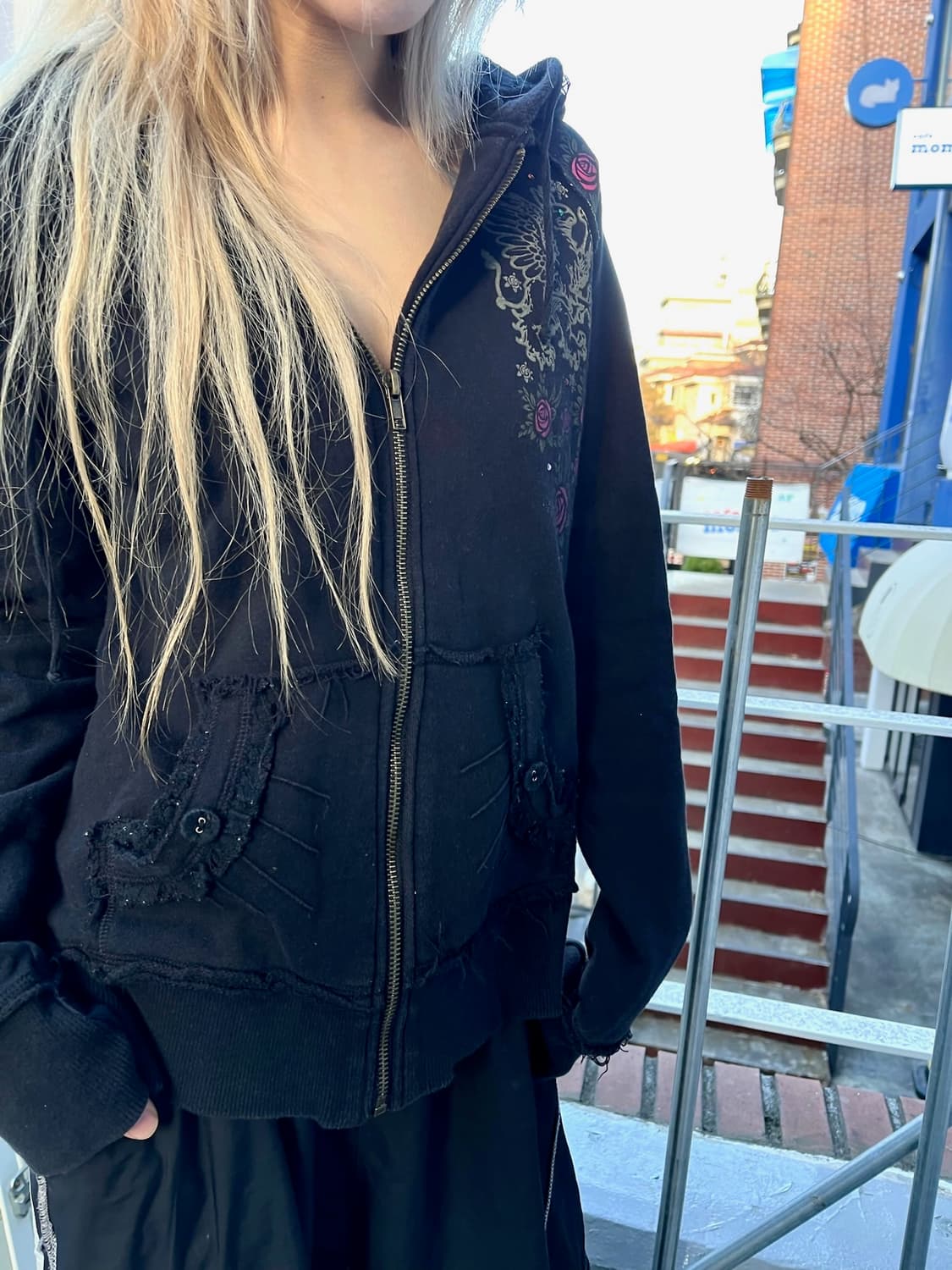 하드락카페 오사카 펑크 락 후드집업 상품이미지6